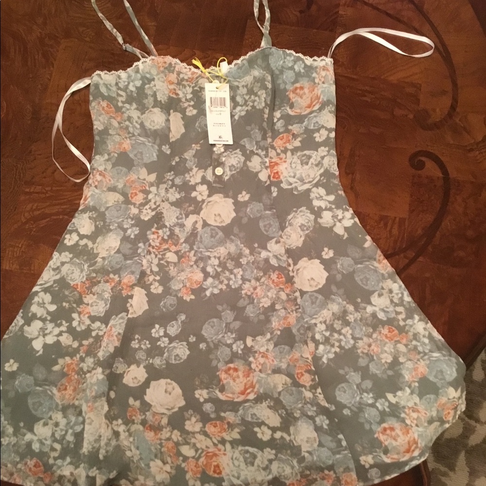 Short BCBG floral spaghetti strap dress